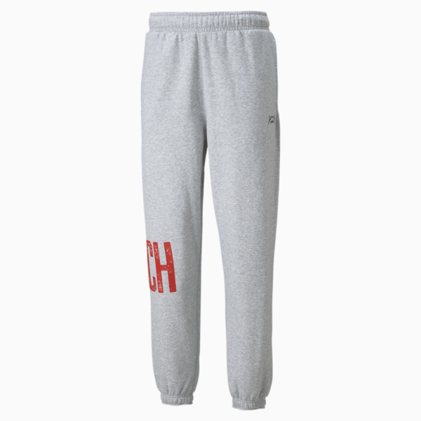 Playbook Men's Basketball Pants, Light Gray Heather, large-ZAF