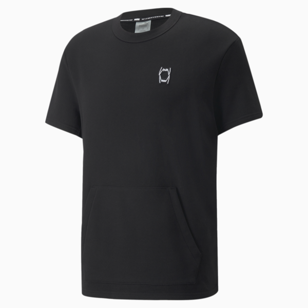 Pivot Cut-Off Men's Basketball Tee, Puma Black, large-ZAF