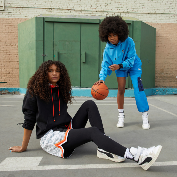 Bucket Women's Basketball Hoodie, Puma Black, large-ZAF