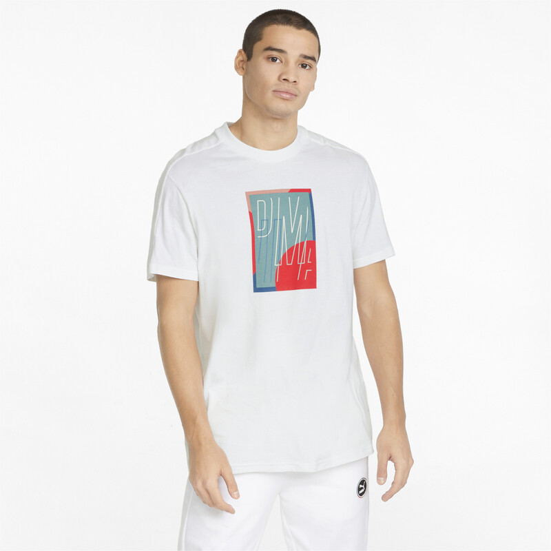

Men's PUMA T7 GO FOR Graphic Unisex T-shirt, White