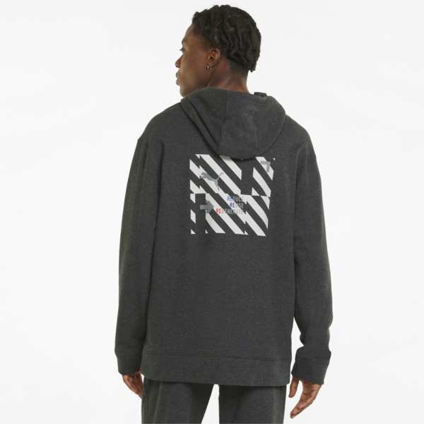 BMW M Motorsport RE:Collection Men's Hoodie, Dark Gray Heather-B1NP008, large-ZAF
