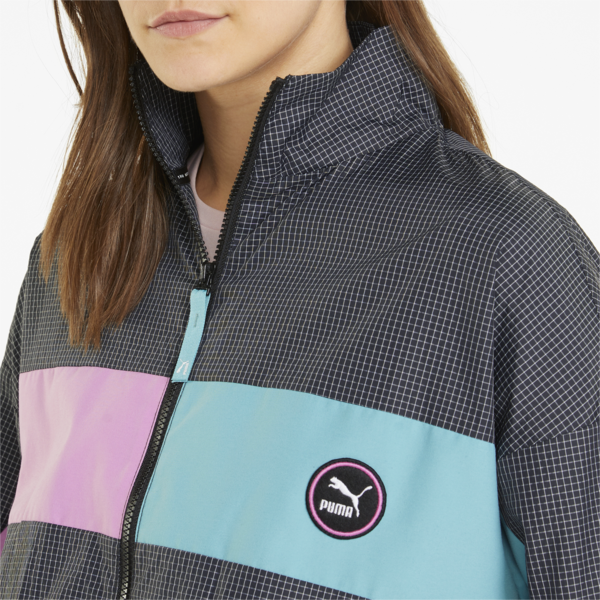 SWxP Woven Women's Track Jacket, Puma Black, large-ZAF