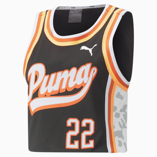 Ballin' Printed Cropped Women's Basketball Jersey, Puma Black, large-ZAF