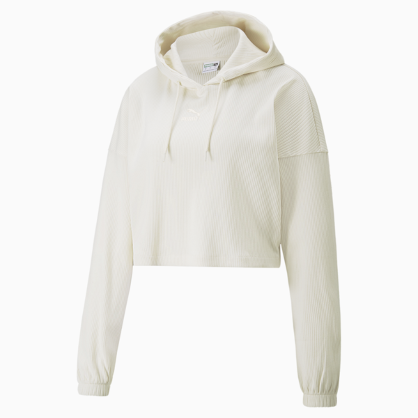Classics Ribbed Women's Hoodie, no color, large-ZAF