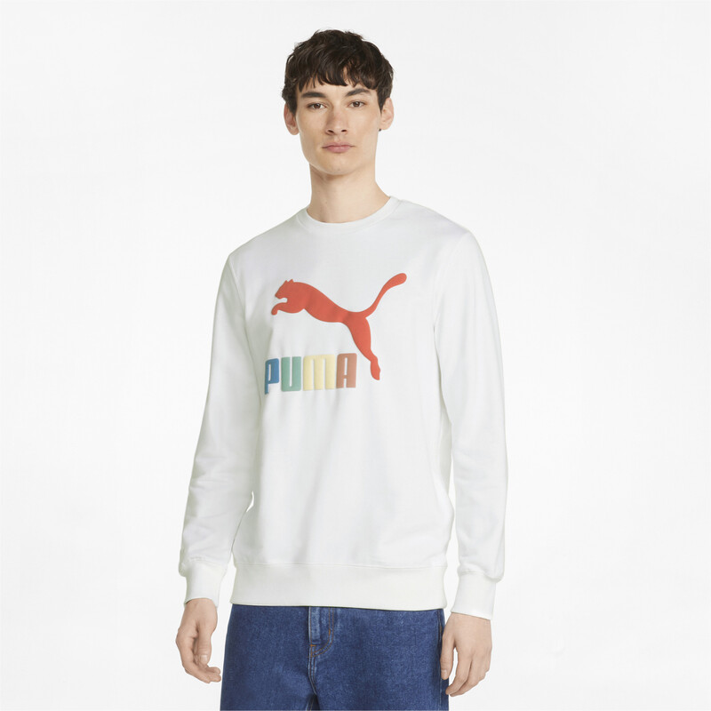 

Men's PUMA Classics Logo Interest Crew Neck Regular Fit Sweater