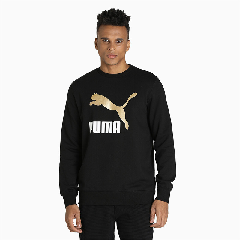 

Men's PUMA Classics Metallic Logo Crew Neck Regular Fit Sweater