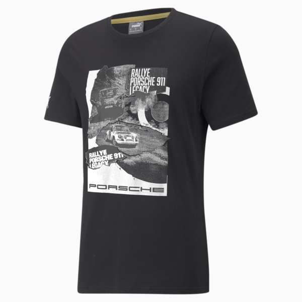 Porsche Legacy Statement Motorsport Tee Men, Puma Black, large-ZAF