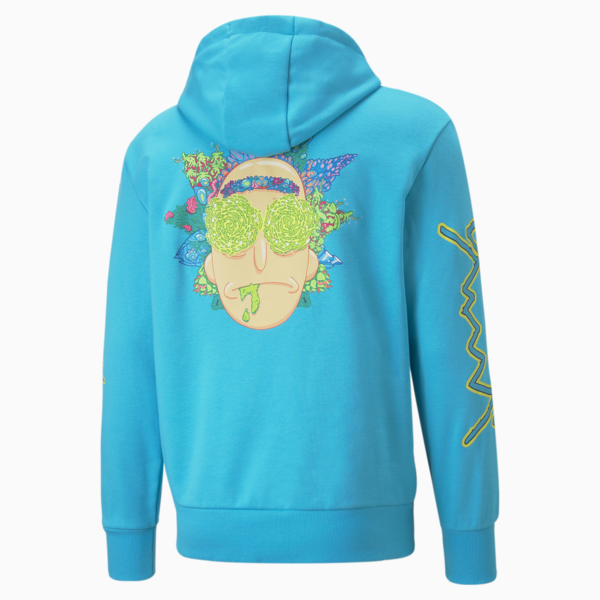 PUMA x RICK AND MORTY Men's Basketball Hoodie, Scuba Blue, large-ZAF