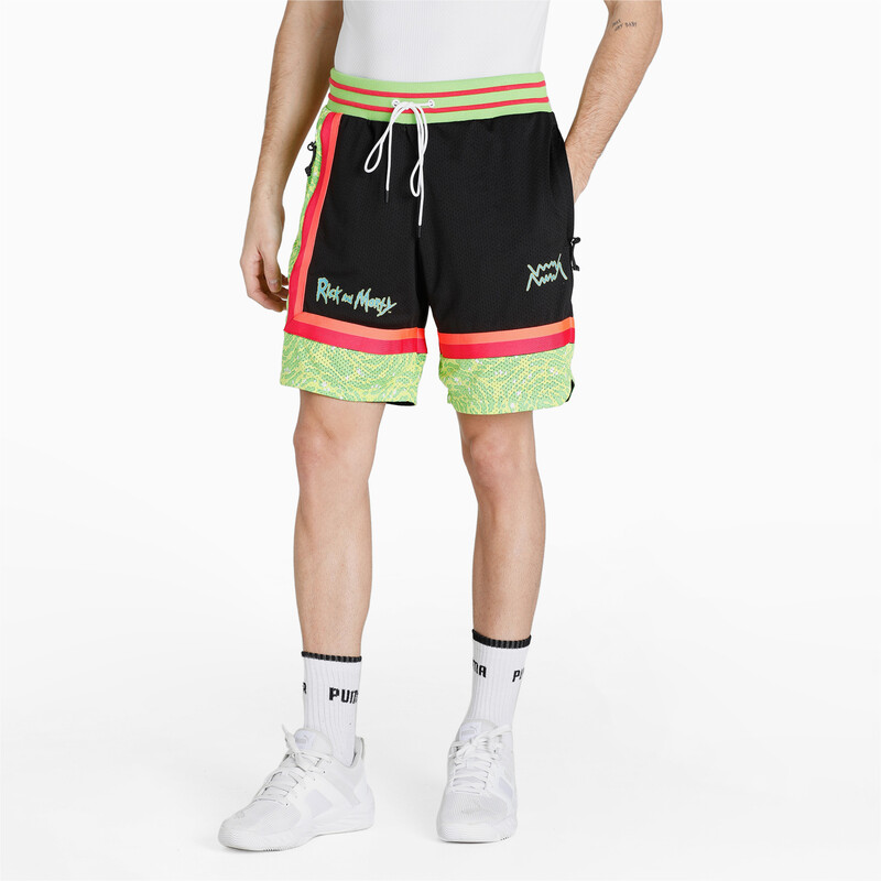 

Men's PUMA X RICK AND MORTY Regular Fit Basketball Shorts, Black