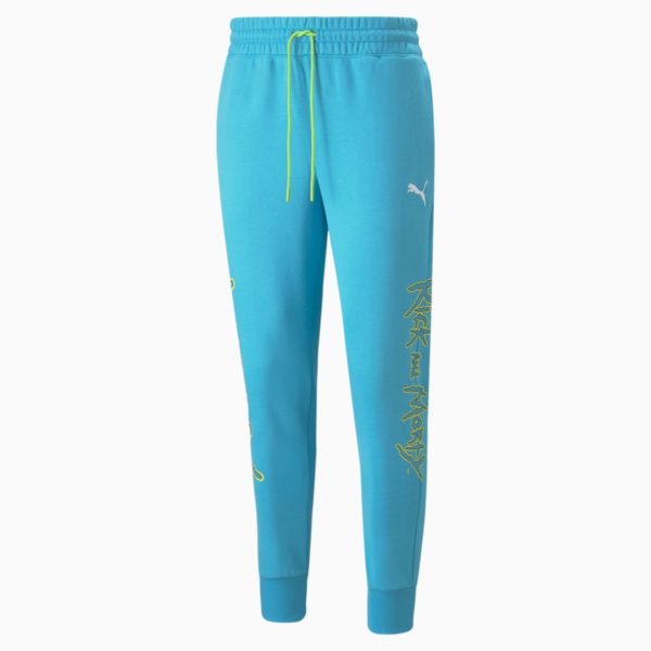 PUMA x RICK AND MORTY Men's Basketball Pants, Scuba Blue, large-ZAF