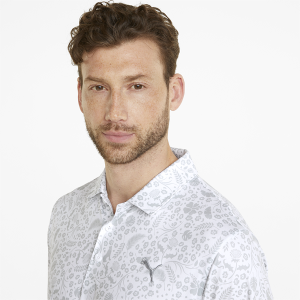 CLOUDSPUN Petal Golf Polo Shirt Men, Bright White-High Rise, large-ZAF