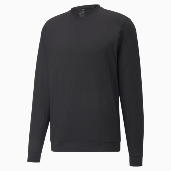 CLOUDSPUN GRYLBL Crew Neck Golf Sweatshirt Men, Puma Black, large-ZAF