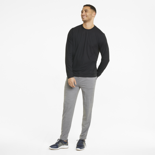 CLOUDSPUN GRYLBL Crew Neck Golf Sweatshirt Men, Puma Black, large-ZAF