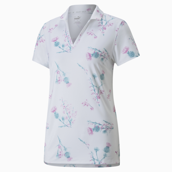 Mattr Lowlands Golf Polo Shirt Women, Bright White-Mauve Pop, large-ZAF