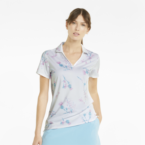Mattr Lowlands Golf Polo Shirt Women, Bright White-Mauve Pop, large-ZAF