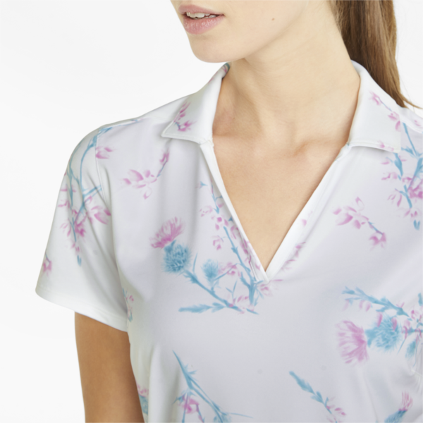 Mattr Lowlands Golf Polo Shirt Women, Bright White-Mauve Pop, large-ZAF
