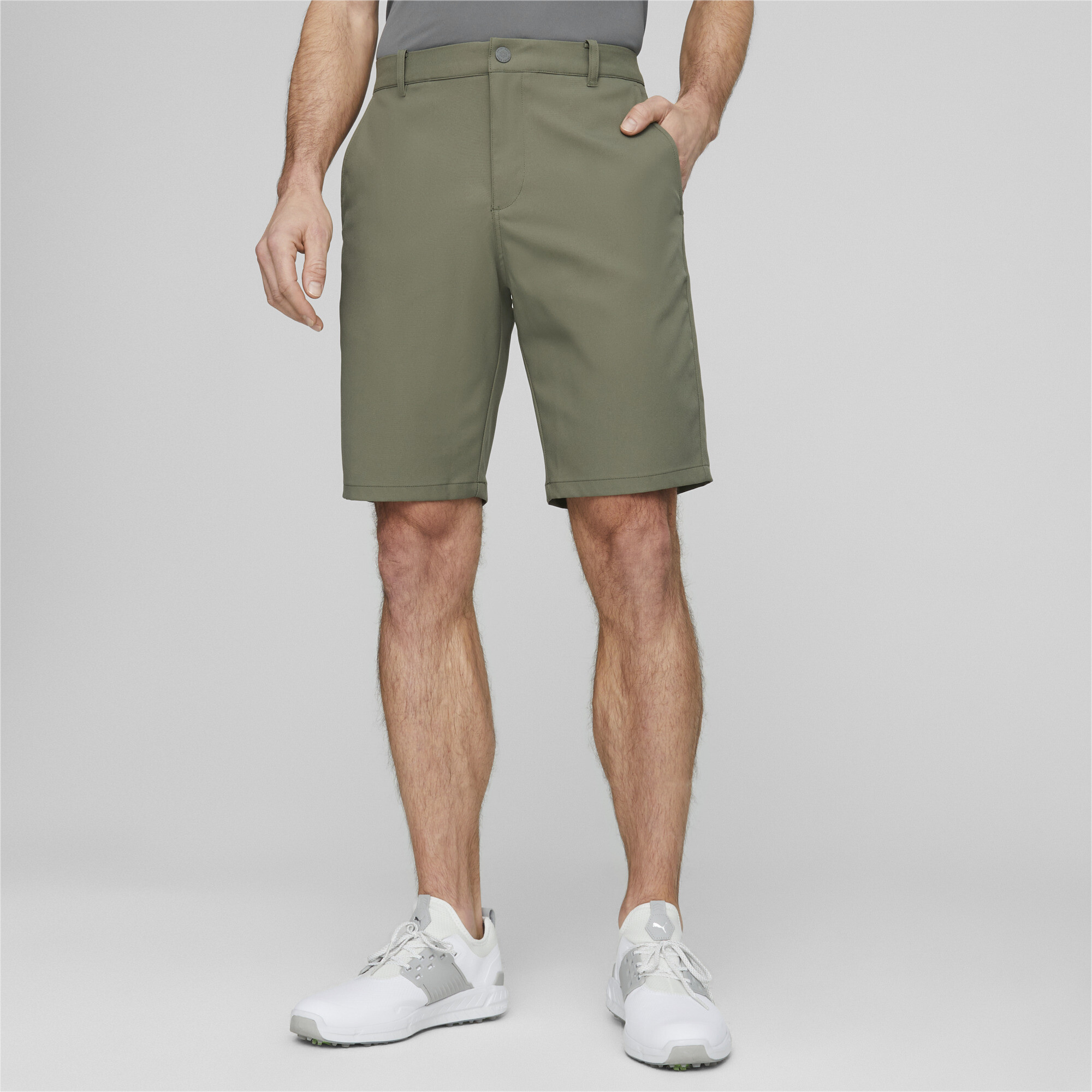 Men's Puma Dealer 10 Golf Shorts, Green, Size 34, Sport