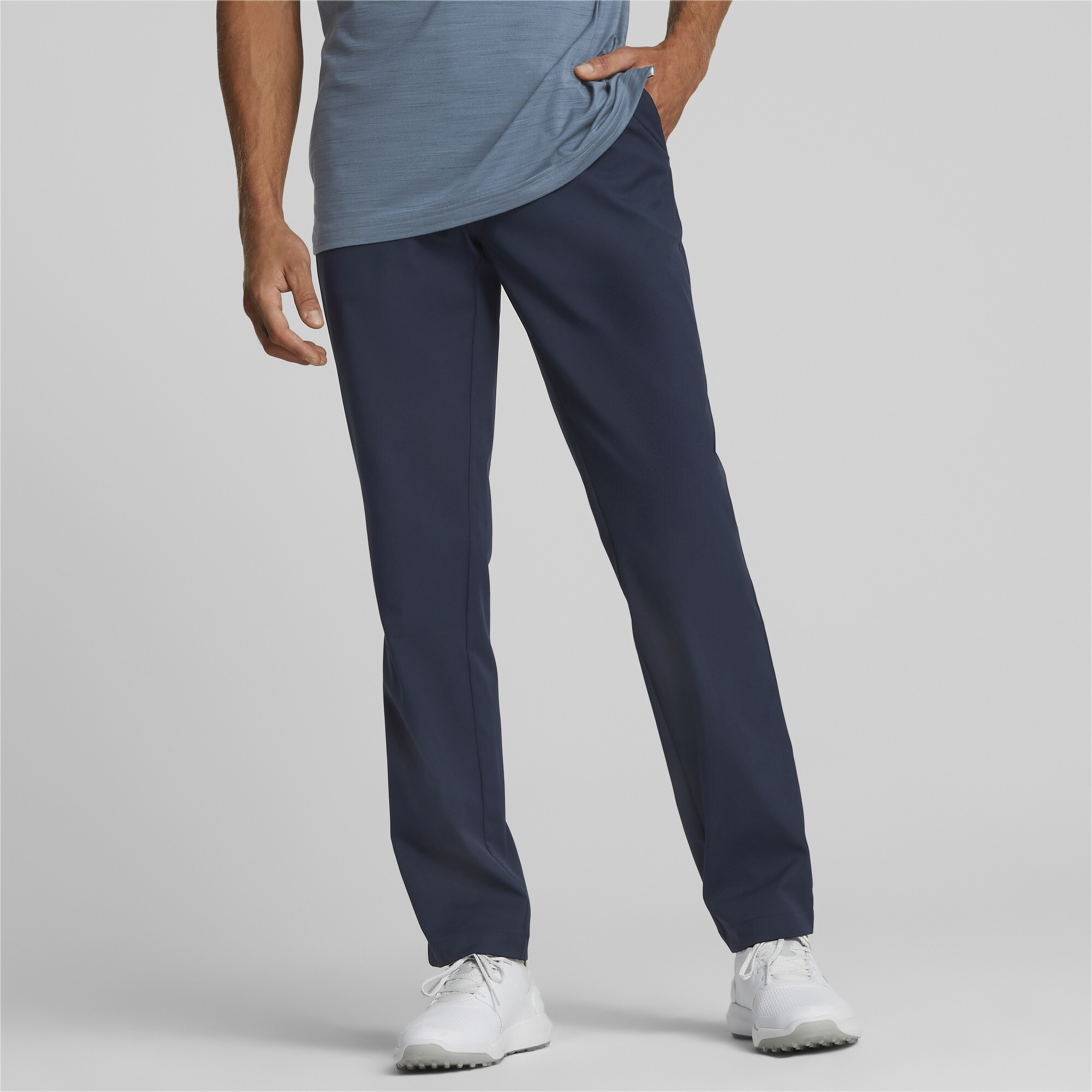 Men's Puma Dealer Golf Pants, Blue, Size 30/34, Clothing