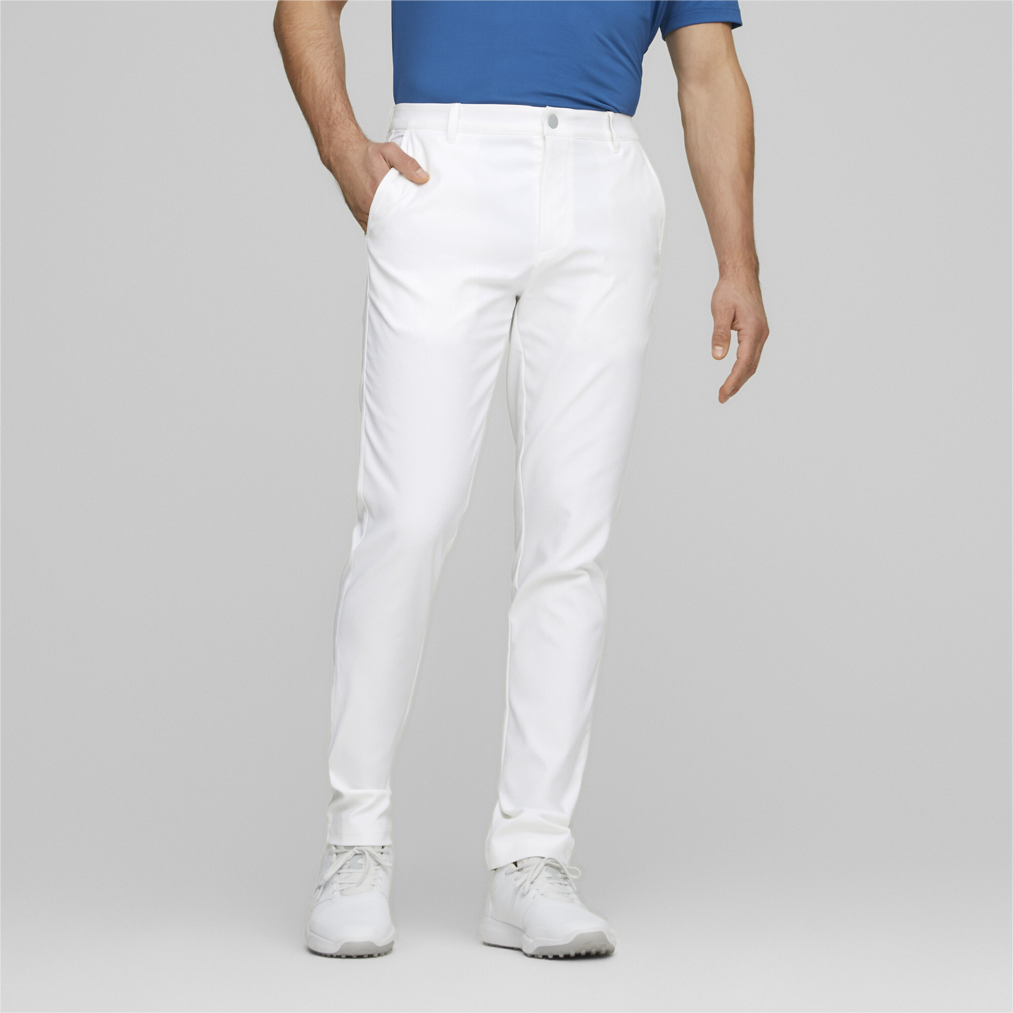 Men's Puma Dealer Tailored Golf Pants, White, Size 33/36, Clothing