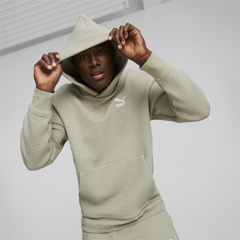 

Men's PUMA Classics Quilted Relaxed Fit Hoodie