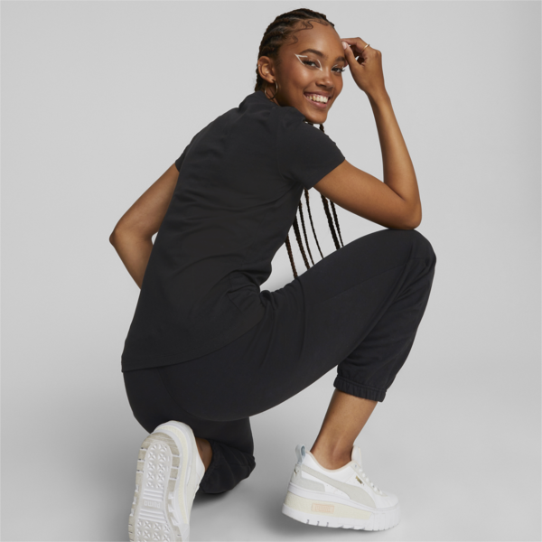 Playera estrecha para mujer Classics, Puma Black, large-MEX