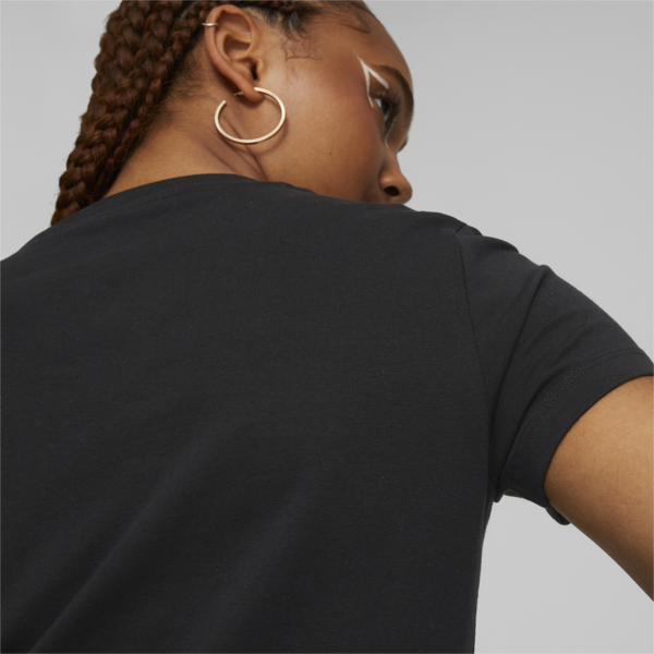 Playera estrecha para mujer Classics, Puma Black, large-MEX