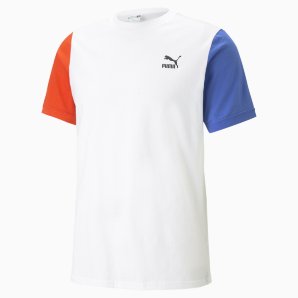 Remera para hombre Classics Block, PUMA White-Royal Sapphire, large-ARG