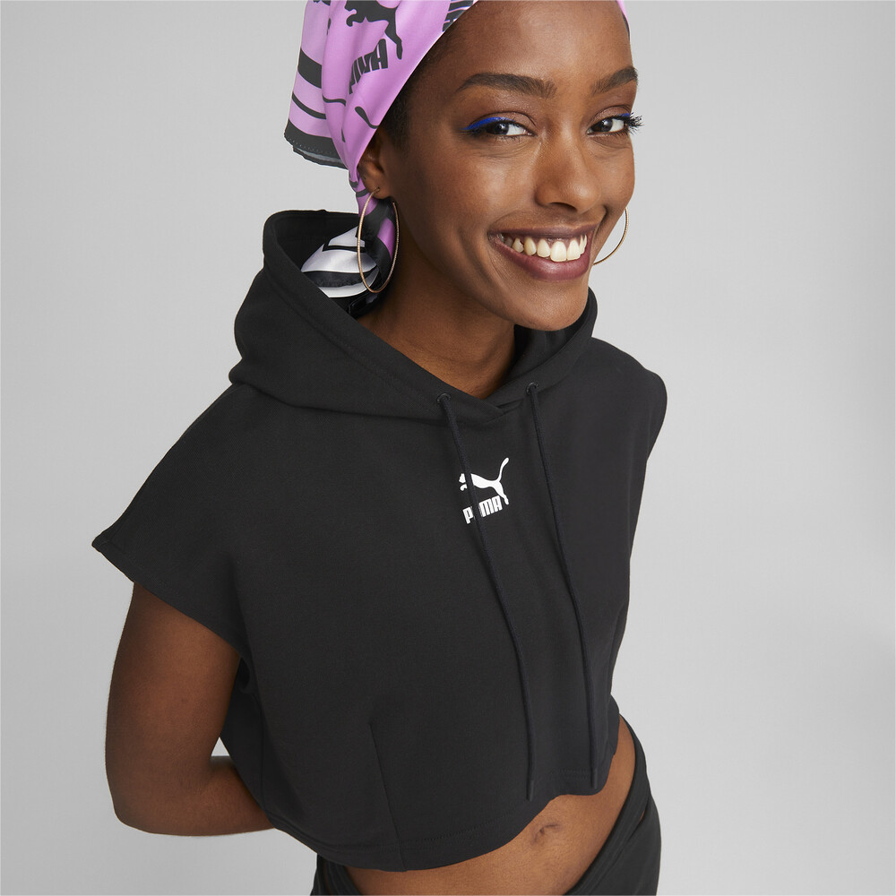 Dare To Women's Hooded Cropped Vest | Black - PUMA