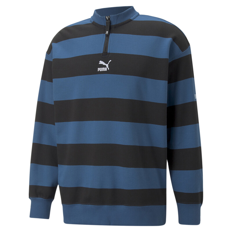 

Men's PUMA SWxP Striped Crew-Neck Relaxed Fit Sweatshirt