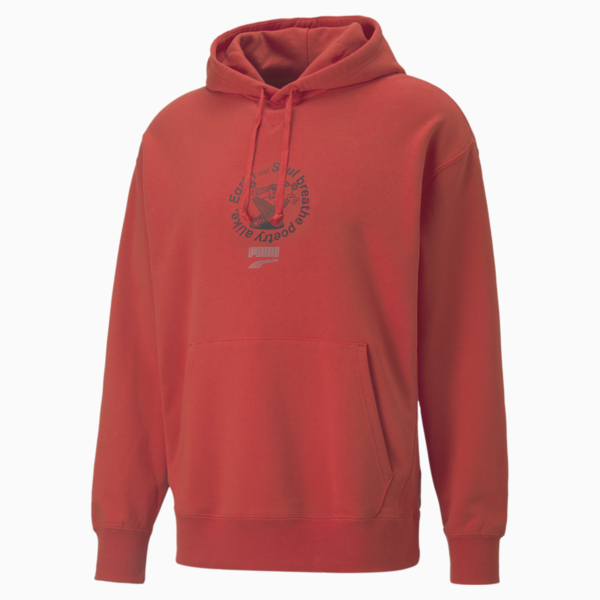 Buzo con capucha para hombre Downtown, Burnt Red, large-ARG
