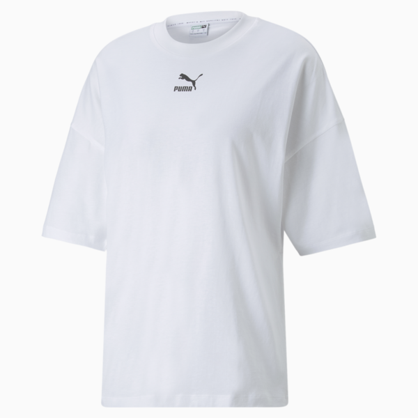 Classics Oversized Tee Women, Puma White, large-ZAF