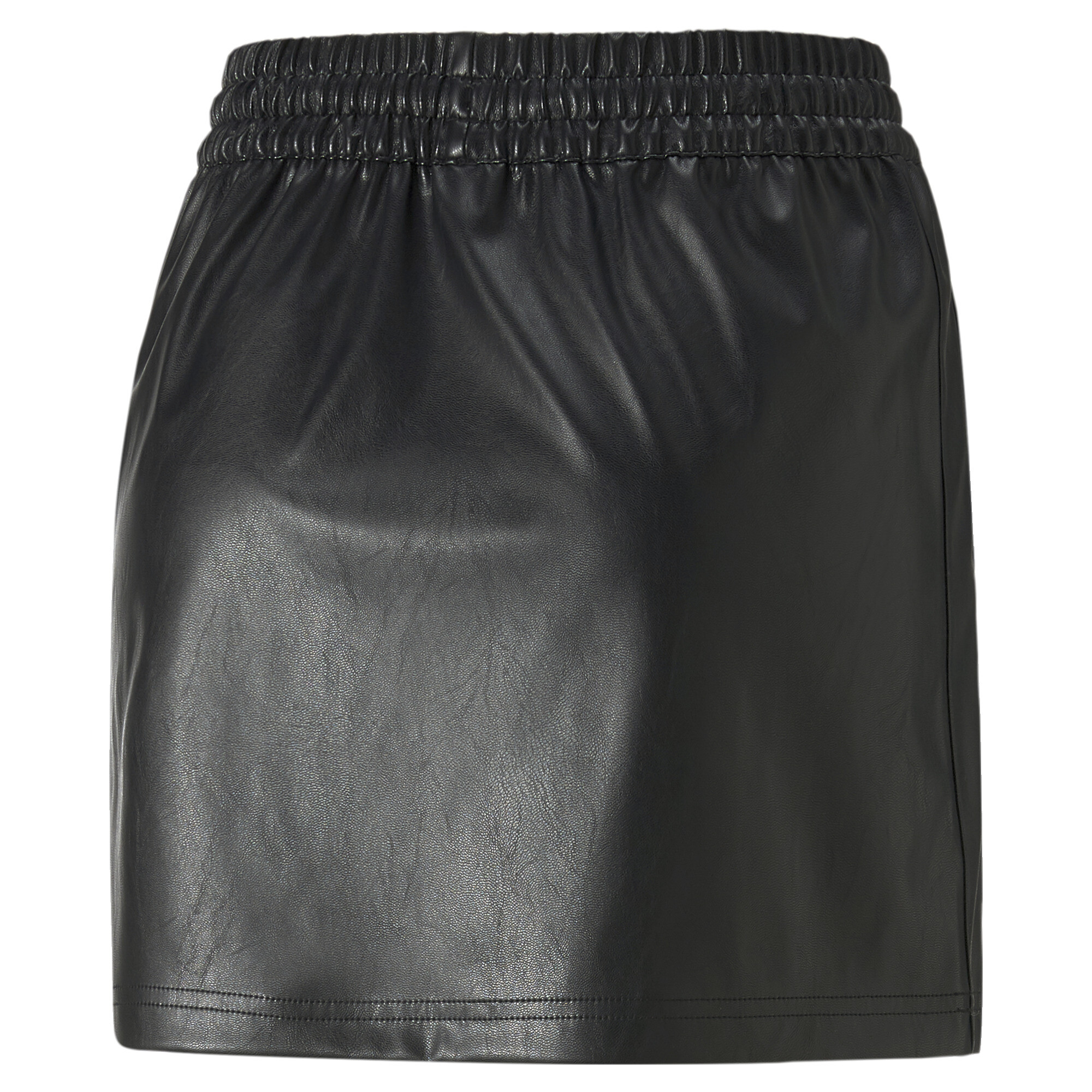Women's PUMA T7 Synthetic Mini Skirt Women In Black, Size XL