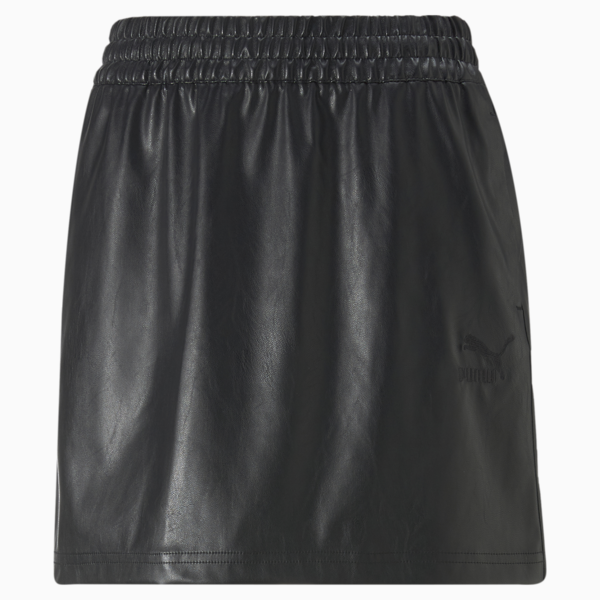 T7 Synthetic Mini Skirt Women, Puma Black, large-ZAF