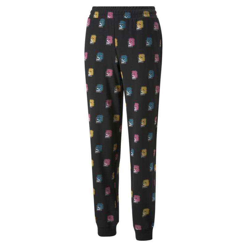 

Women's PUMA Regular Fit Brand Love All Over Print Sweatpants