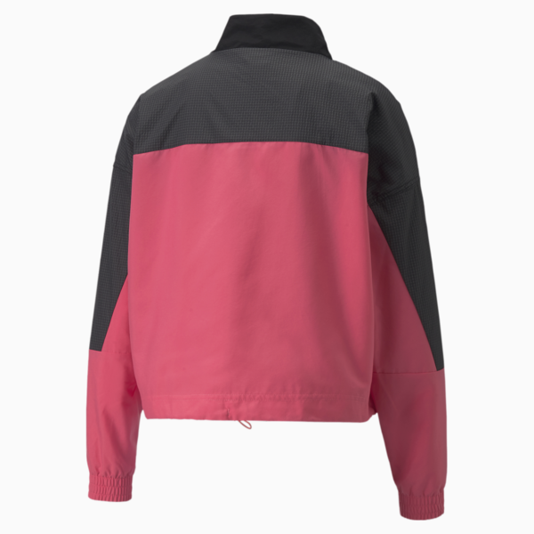 SWxP Half Zip Woven Jacket Women, Sunset Pink, large-ZAF