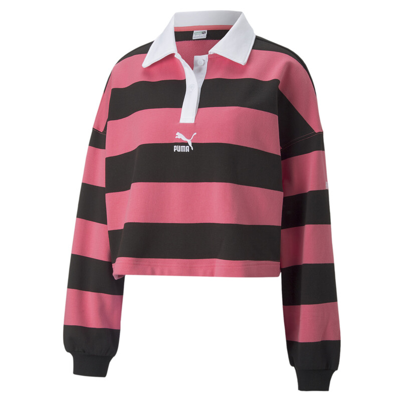 

Women's PUMA SWxP Striped Long Sleeve Women Oversized Polo Shirt