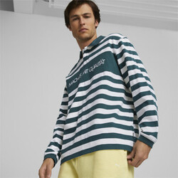 MMQ Sail To Bay Pattern Long Sleeve Polo Shirt