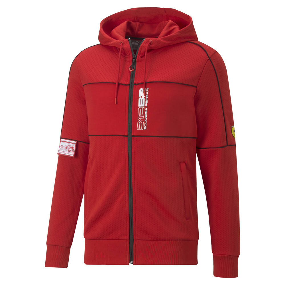 Scuderia Ferrari Race Hooded Motorsport Men's Sweat Jacket Red PUMA