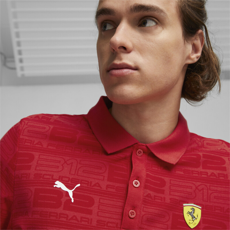 

Men's PUMA Scuderia Ferrari Race Graphic Printed Motorsport Polo Shirt Men