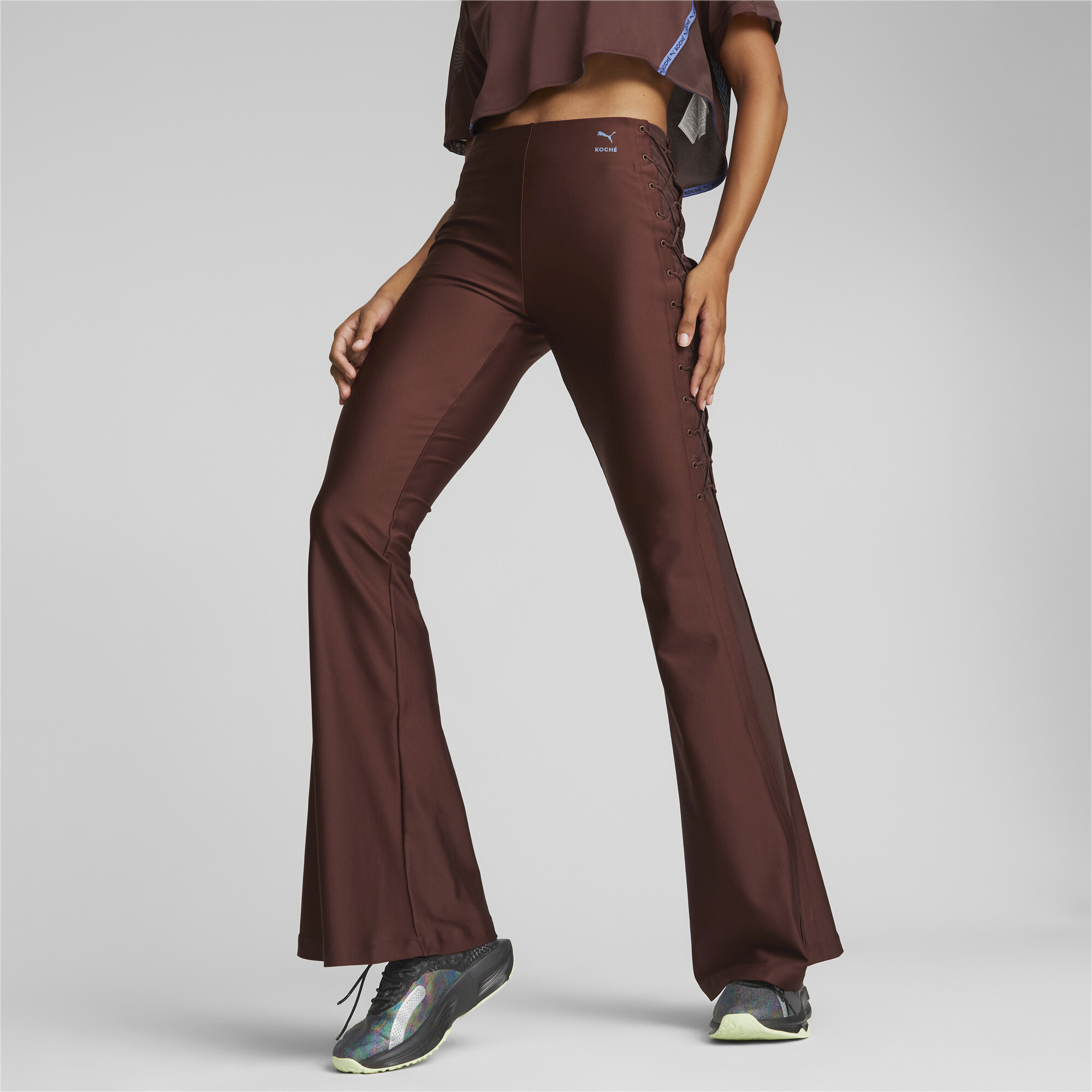 Women's PUMA X KOCHÃ Slim Fit Pants Women In Brown, Size Medium