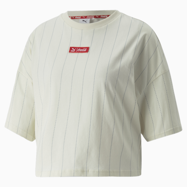 PUMA x COCA-COLA All-Over-Print Tee Women, Ivory Glow, large-ZAF