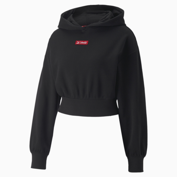 PUMA x COCA-COLA Hoodie Women, Puma Black, large-ZAF