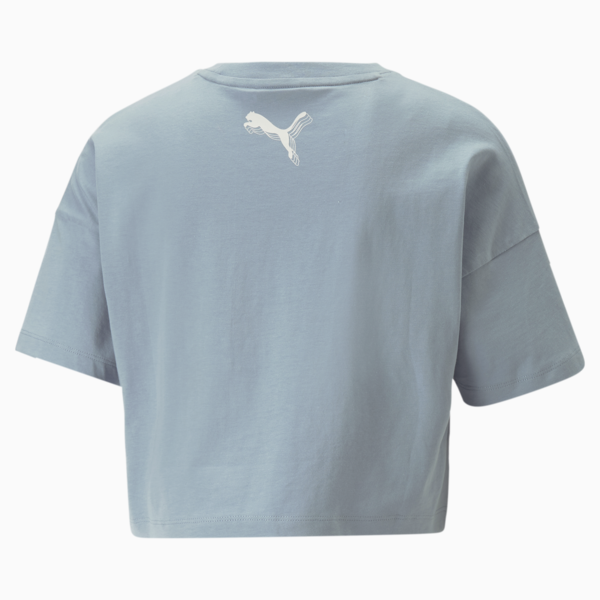 MOD Cropped Basketball Tee Women, Blue Wash, large-ZAF