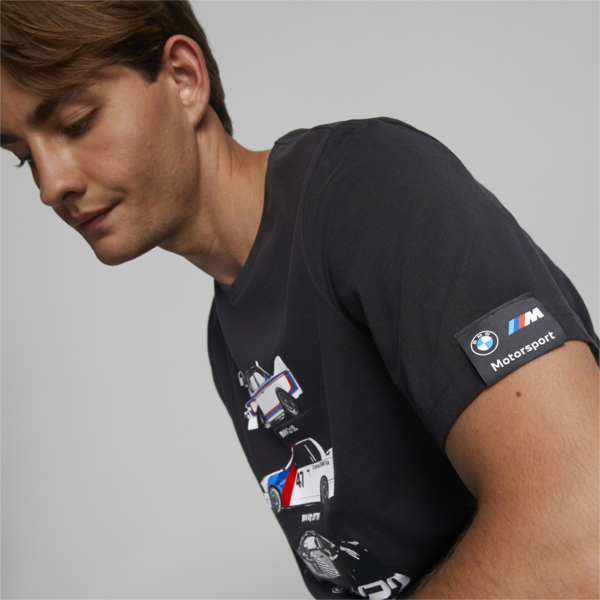BMW M Motorsport Graphic Tee Men, Puma Black, large-ZAF