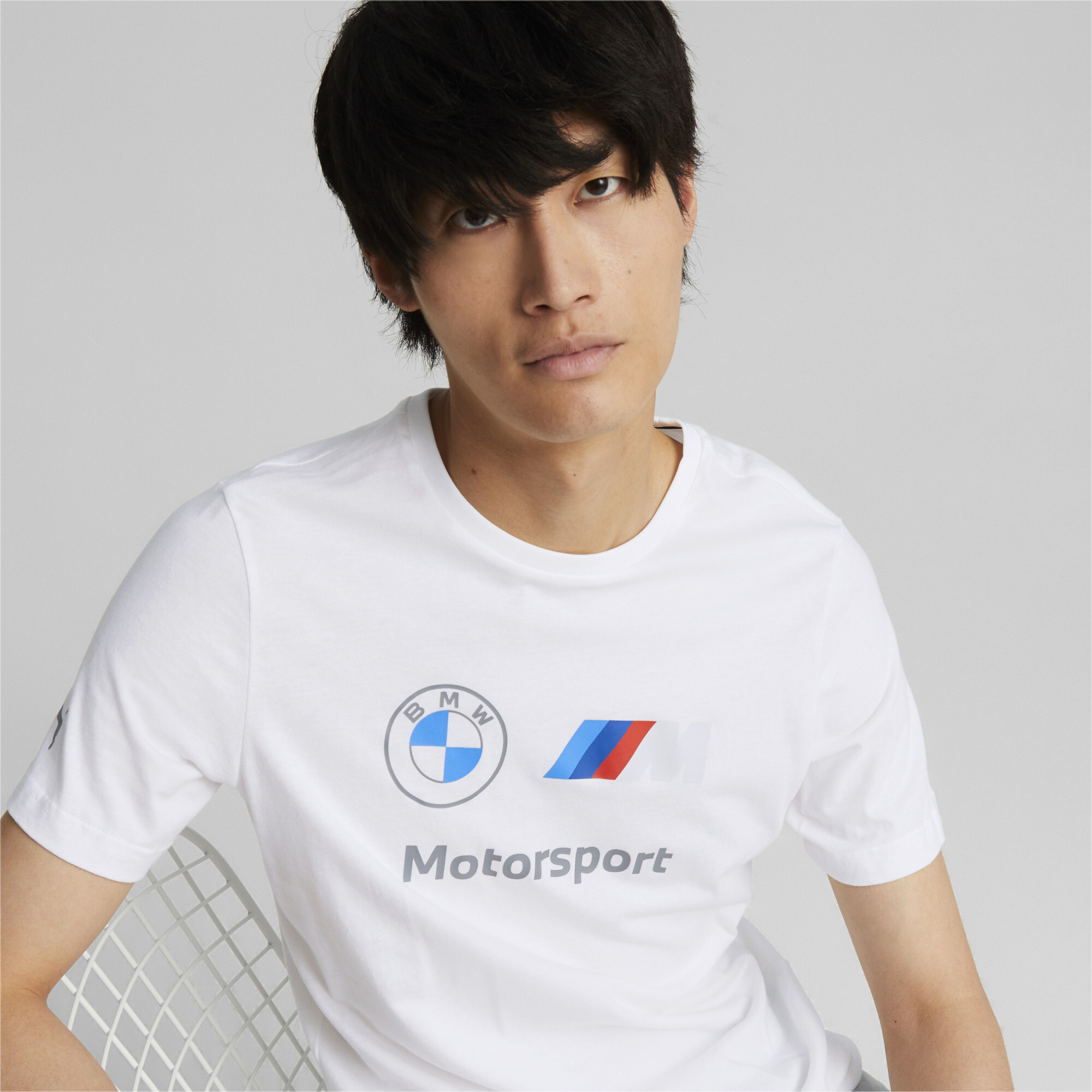 PUMA BMW M Motorsport Essentials Mens | Logo Sleeve Crew Neck T-Shirt Tshirt Short eBay