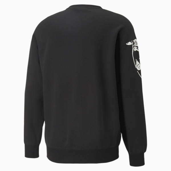 PUMA x Joshua Vides Men's Crewneck, Puma Black, large-ZAF