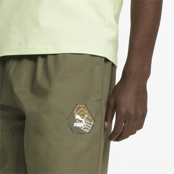 Hill Camp Twill Shorts Men, Dark Green Moss, large-ZAF