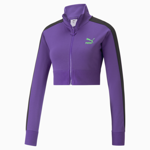PUMA x DUA LIPA T7 Jacket Women, ROYAL PURPLE-Puma Black, large-ZAF