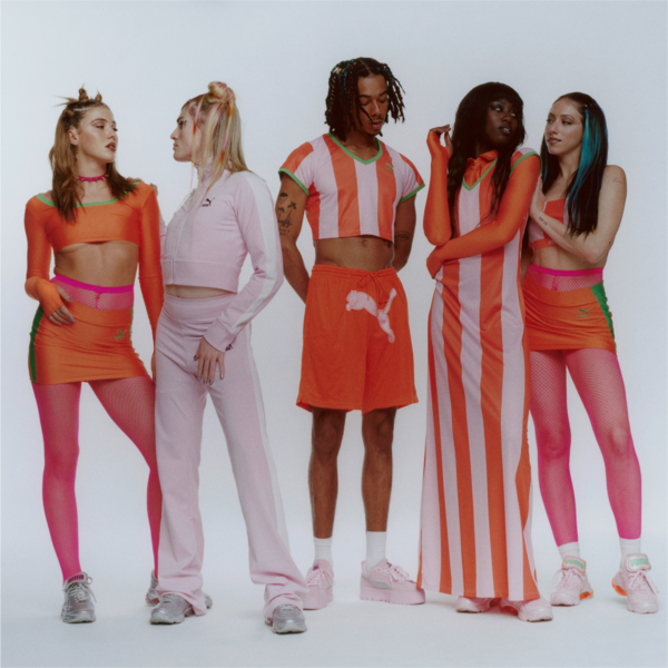 PUMA x DUA LIPA T7 Pants Women, Pink Lady-Puma White, large-ZAF