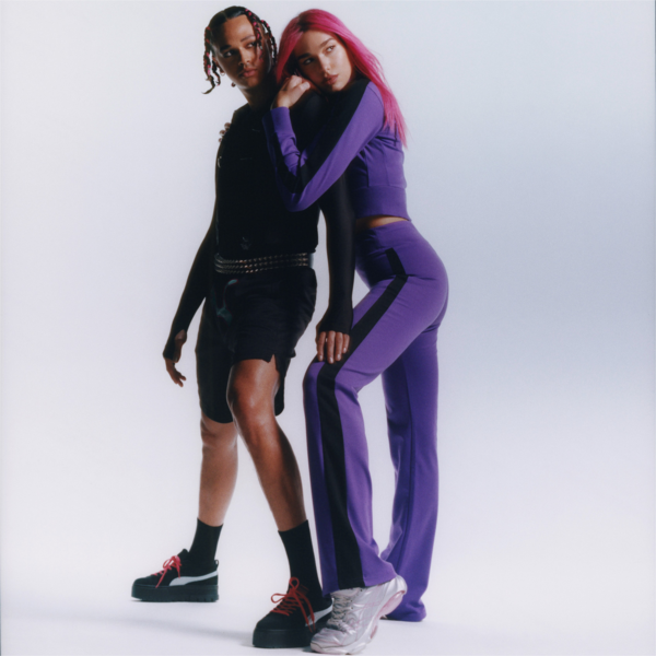 PUMA x DUA LIPA T7 Pants Women, ROYAL PURPLE, large-ZAF